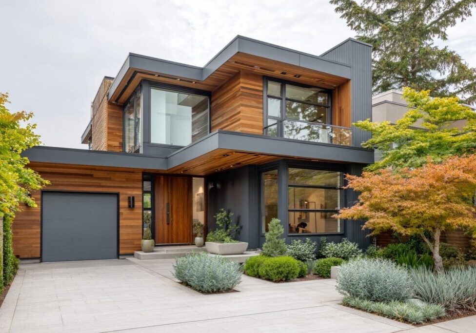 A finished modern custom home in the Lower Mainland, the kind of result a $2M budget is planned around